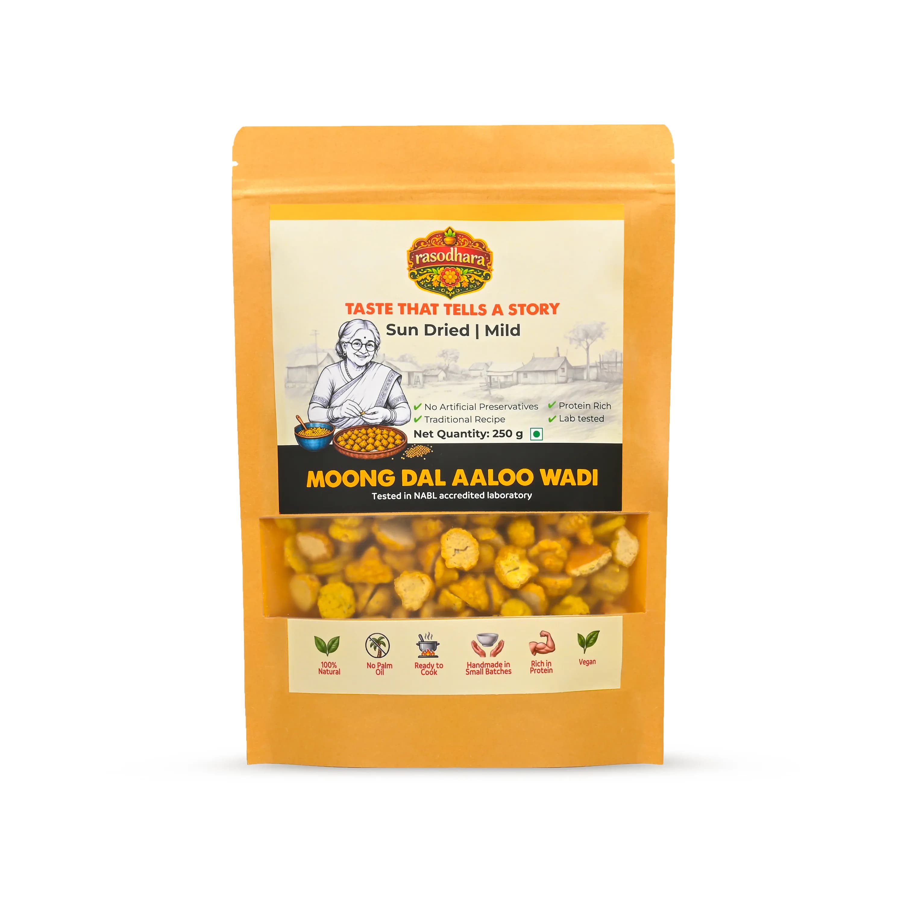 Moong Dal Aaloo Masala Wadi